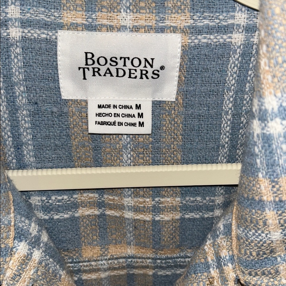 Boston Traders Plaid Button-Up Shacket - Picture 2 of 8